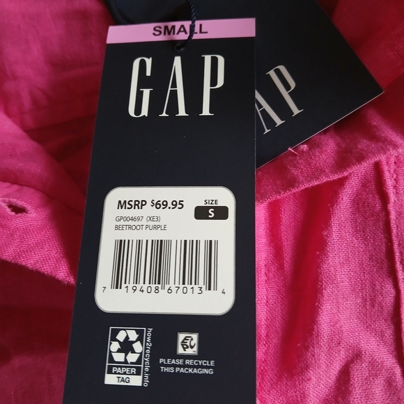 Gap Linen Long Sleeve Nwt Size S - Picture 4 of 4